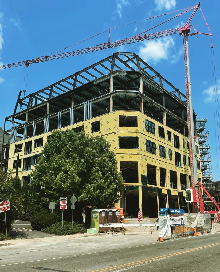 building framework with crane web